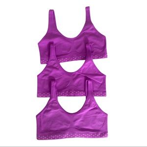 Girl’s, Training or sports bras, Hanes, X-Large, Purple
